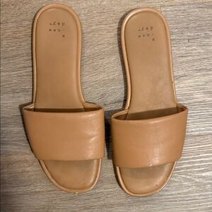 a new day Brown Slide Sandals